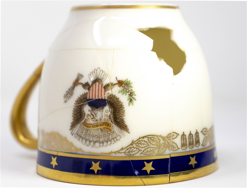 Franklin D. Roosevelt White House Cup and Saucer, Likely Ordered for Use on the Presidential Yacht